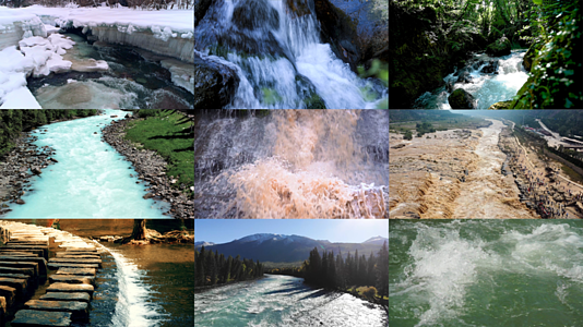 16组河流溪流水花瀑布空镜合集视频的预览图